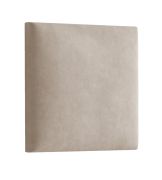 Panneaux rembourrés, lot de 10, couleur : marron clair, housse : velours, dimensions : 30 x 30 cm