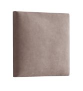 Panneaux rembourrés, lot de 10, couleur : marron, revêtement : velours, dimensions : 30 x 30 cm