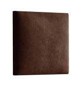 Panneaux rembourrés, lot de 10, Couleur : Brun foncé, Revêtement : Velours, dimensions : 30 x 30 cm