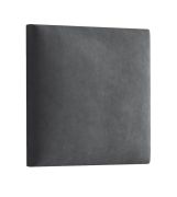 Panneaux rembourrés, lot de 10, Couleur : Anthracite, Revêtement : Velours, dimensions : 30 x 30 cm