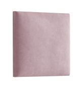 Panneaux rembourrés, lot de 10, Couleur : Rose, Revêtement : Velours, dimensions : 30 x 30 cm