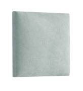 Panneaux rembourrés, lot de 10, Couleur : Vert clair, Revêtement : Velours, dimensions : 30 x 30 cm