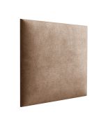 Panneaux rembourrés, lot de 10, couleur : marron, revêtement : velours, dimensions : 30 x 30 cm