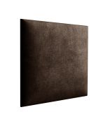 Panneaux rembourrés, lot de 10, Couleur : Brun foncé, Revêtement : Velours, dimensions : 30 x 30 cm
