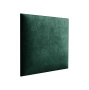 Panneaux rembourrés, lot de 10, Couleur : Vert foncé, Revêtement : Velours, dimensions : 30 x 30 cm