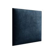 Panneaux rembourrés, lot de 10, Couleur : Bleu foncé, Revêtement : Velours, dimensions : 30 x 30 cm