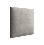Panneaux rembourrés, lot de 10, Couleur : Gris, Revêtement : Velours, dimensions : 30 x 30 cm