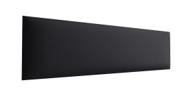 Panneaux rembourrés, lot de 10, Couleur : Noir, Revêtement : Similicuir, dimensions : 38 x 15 cm