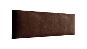 Panneaux rembourrés, lot de 10, Couleur : Brun foncé, Revêtement : Velours, dimensions : 38 x 15 cm