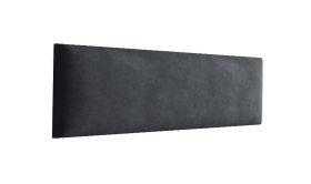 Panneaux rembourrés, lot de 10, Couleur : Noir, Revêtement : Velours, dimensions : 38 x 15 cm