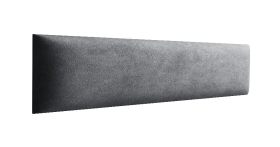 Panneaux rembourrés, lot de 10, Couleur : Anthracite, Revêtement : Velours, dimensions : 38 x 15 cm