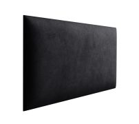 Panneaux rembourrés, lot de 10, Couleur : Noir, revêtement : velours, dimensions : 38 x 30 cm