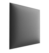 Panneaux rembourrés, lot de 10, Couleur : Gris, housse : similicuir, dimensions : 38 x 40 cm