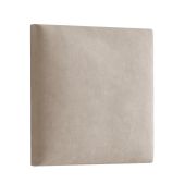 Panneaux rembourrés, lot de 10, couleur : marron clair, revêtement : velours, dimensions : 38 x 40 cm