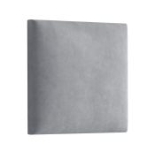 Panneaux rembourrés, lot de 10, Couleur : Gris, housse : velours, dimensions : 38 x 40 cm