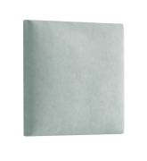 Panneaux rembourrés, lot de 10, Couleur : Vert clair, housse : velours, dimensions : 38 x 40 cm