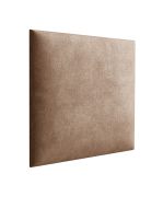 Panneaux rembourrés, lot de 10, couleur : marron, revêtement : velours, dimensions : 38 x 40 cm