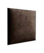 Panneaux rembourrés, lot de 10, Couleur : Brun foncé, Revêtement : Velours, dimensions : 38 x 40 cm