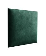 Panneaux rembourrés, lot de 10, Couleur : Vert foncé, Revêtement : Velours, dimensions : 38 x 40 cm