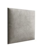 Panneaux rembourrés, lot de 10, Couleur : Gris, Revêtement : Velours, dimensions : 38 x 40 cm