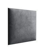 Panneaux rembourrés, lot de 10, Couleur : Anthracite, Revêtement : Velours, dimensions : 38 x 40 cm