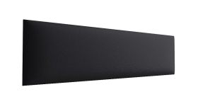 Panneaux rembourrés, lot de 10, Couleur : Noir, Revêtement : Similicuir, dimensions : 40 x 15 cm