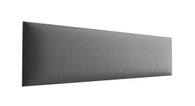 Panneaux rembourrés, lot de 10, Couleur : Gris, Revêtement : Similicuir, dimensions : 40 x 15 cm