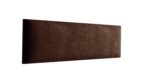 Panneaux rembourrés, lot de 10, Couleur : Brun foncé, Revêtement : Velours, dimensions : 40 x 15 cm