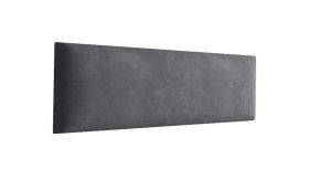Panneaux rembourrés, lot de 10, Couleur : Anthracite, Revêtement : Velours, dimensions : 40 x 15 cm