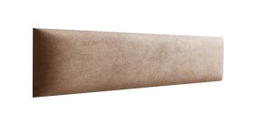 Panneaux rembourrés, lot de 10, couleur : marron, revêtement : velours, dimensions : 40 x 15 cm