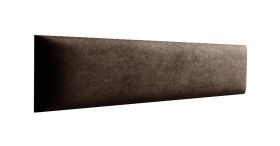 Panneaux rembourrés, lot de 10, Couleur : Brun foncé, Revêtement : Velours, dimensions : 40 x 15 cm