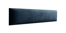 Panneaux rembourrés, lot de 10, Couleur : Bleu foncé, Revêtement : Velours, dimensions : 40 x 15 cm