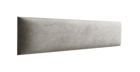 Panneaux rembourrés, lot de 10, Couleur : Gris, Revêtement : Velours, dimensions : 40 x 15 cm