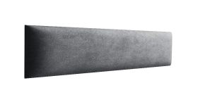 Panneaux rembourrés, lot de 10, Couleur : Anthracite, Revêtement : Velours, dimensions : 40 x 15 cm