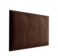 Panneaux rembourrés, lot de 10, Couleur : Brun foncé, Revêtement : Velours, dimensions : 40 x 30 cm