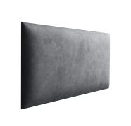 Panneaux rembourrés, lot de 10, Couleur : Anthracite, Revêtement : Velours, dimensions : 40 x 30 cm
