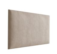 Panneaux rembourrés, lot de 10, couleur : marron clair, housse : velours, dimensions : 50 x 30 cm