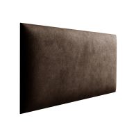 Panneaux rembourrés, lot de 10, Couleur : Brun foncé, revêtement : velours, dimensions : 50 x 30 cm