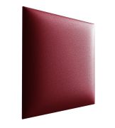 Panneaux rembourrés, lot de 10, Couleur : Rouge, Housse : Similicuir, dimensions : 50 x 40 cm