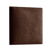 Panneaux rembourrés, lot de 10, Couleur : Brun foncé, Revêtement : Velours, dimensions : 50 x 40 cm