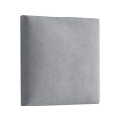 Panneaux rembourrés, lot de 10, Couleur : Gris, Revêtement : Velours, dimensions : 50 x 40 cm