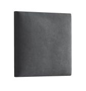 Panneaux rembourrés, lot de 10, Couleur : Anthracite, Revêtement : Velours, dimensions : 50 x 40 cm