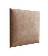 Panneaux rembourrés, lot de 10, couleur : marron, revêtement : velours, dimensions : 50 x 40 cm