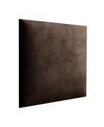 Panneaux rembourrés, lot de 10, Couleur : Brun foncé, Revêtement : Velours, dimensions : 50 x 40 cm