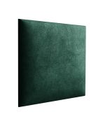 Panneaux rembourrés, lot de 10, Couleur : Vert foncé, Revêtement : Velours, dimensions : 50 x 40 cm