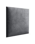 Panneaux rembourrés, lot de 10, Couleur : Anthracite, Revêtement : Velours, dimensions : 50 x 40 cm