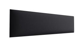 Panneaux rembourrés, lot de 10, Couleur : Noir, Revêtement : Similicuir, dimensions : 60 x 15 cm