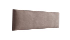 Panneaux rembourrés, lot de 10, couleur : marron, revêtement : velours, dimensions : 60 x 15 cm
