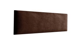 Panneaux rembourrés, lot de 10, Couleur : Brun foncé, Revêtement : Velours, dimensions : 60 x 15 cm