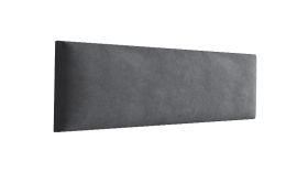 Panneaux rembourrés, lot de 10, Couleur : Anthracite, Revêtement : Velours, dimensions : 60 x 15 cm